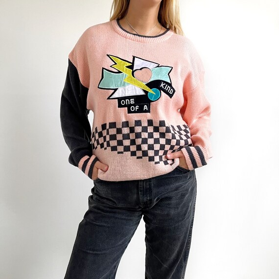 90’s ‘One Of A Kind’ Novelty Appliqué Jumper | Pa… - image 7