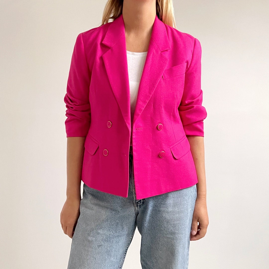 Hot Pink Two Button Blazer