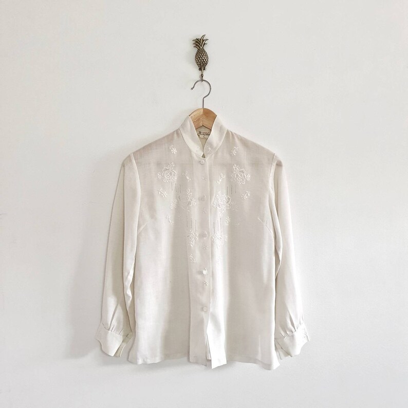 vintage white lace blouse