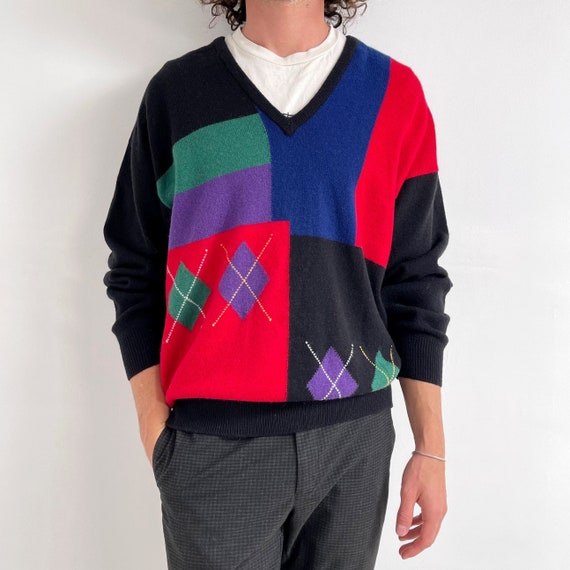 Vintage PRINGLE Sports Mens Wool Jumper 