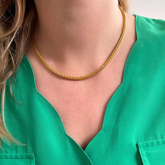 Initials Choker Necklace in 18ct Gold Plating | MYKA