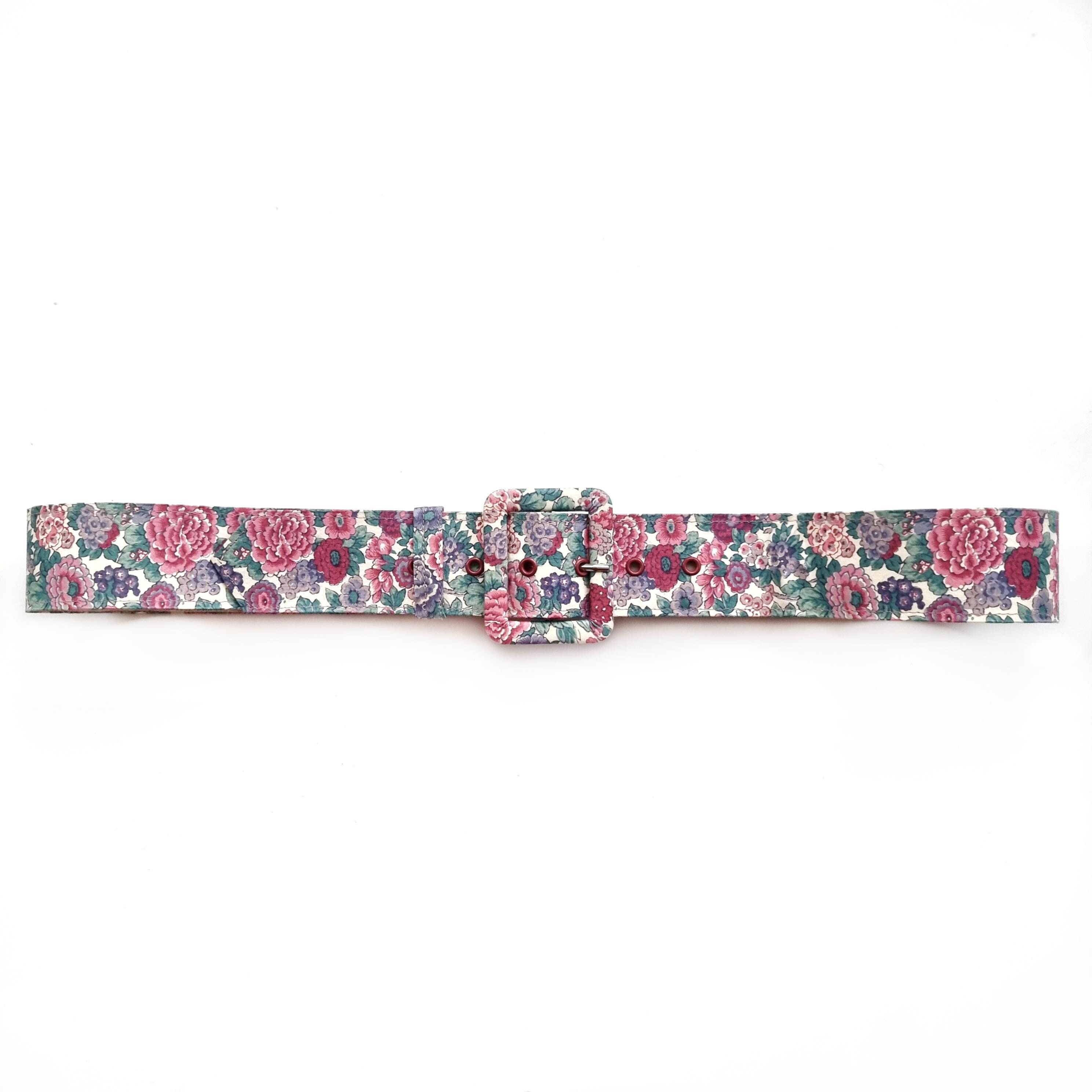 #245. Vintage Floral Belt - Mauve Waist Belt Purple Floral Belts for Women for sale | eBay main image 4