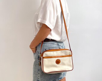 Sac à Main Etienne Aigner En Fil De Papier – Couleur Ivoire/marron – Bandoulière – Occasion