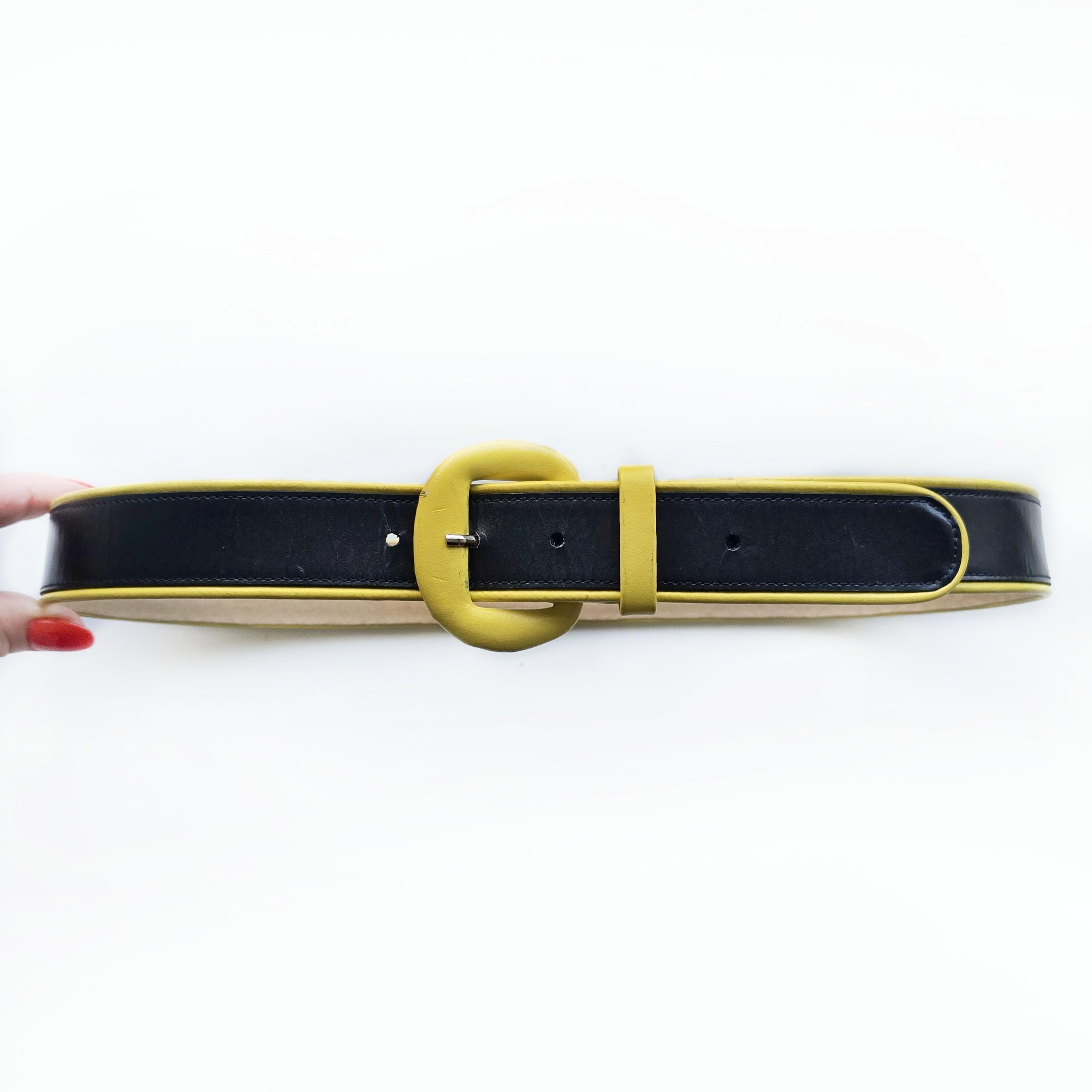 Vintage JAEGER Navy Blue Leather Casual Business Fashion Belt Unisex Size 34/86 Jaeger Leather Belt - Etsy main image 3