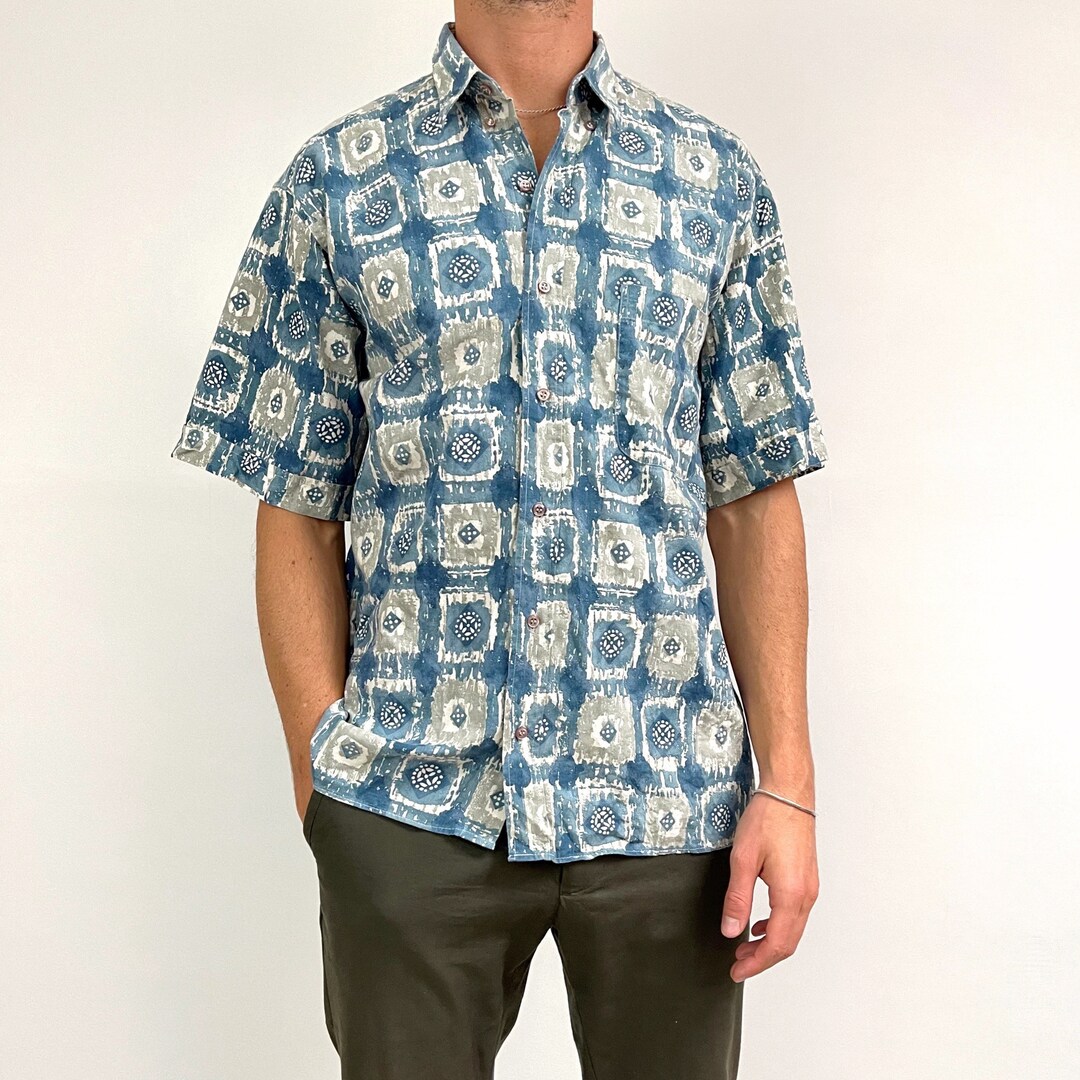 M 80s イタリア製 Abstract Print Rayon shirt M 80s イタリア製 Abstract Print Rayon shirt - メルカリ
