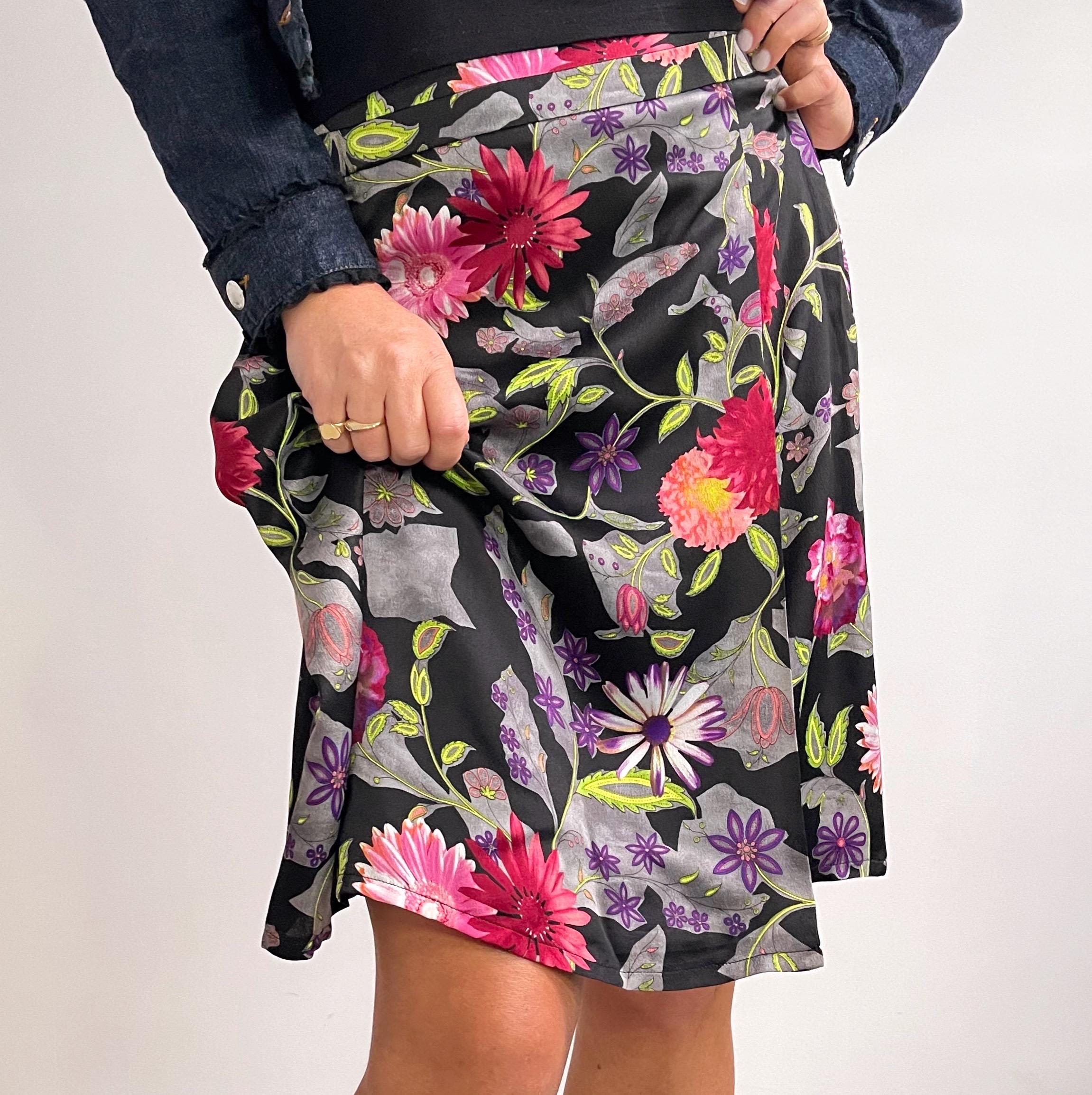 00s Vintage BAZAR De CHRISTIAN LACROIX Bright Floral Skirt | Y2K