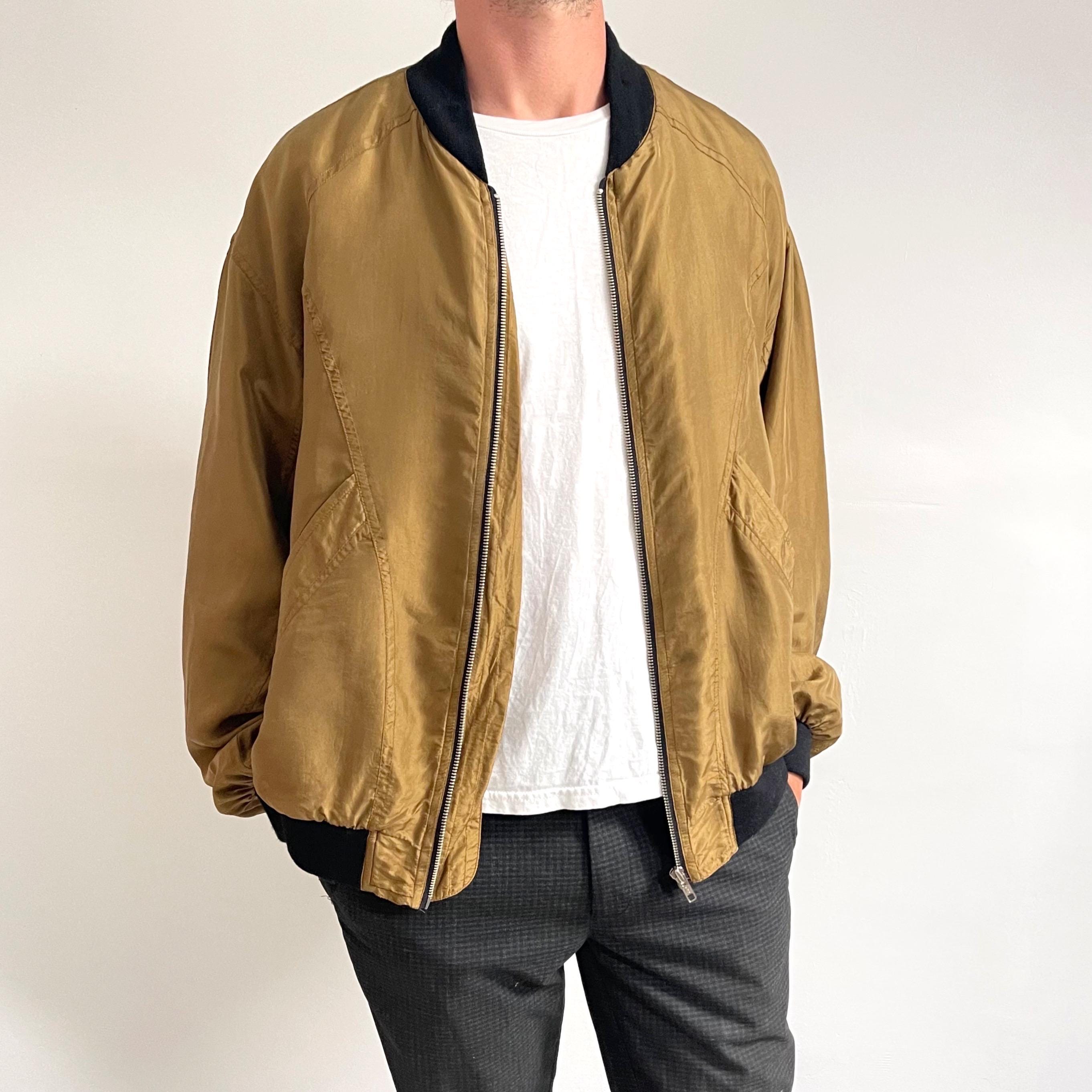 80-90s Vintage　Silk Bomber Jacket MA-1 High Fashion Jacket Vintage 80s 90s Silk Bomber Coat Fresh