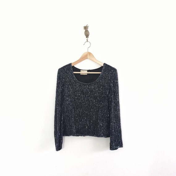 Vintage Frank Usher Beaded Top