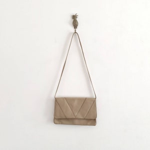Vintage Beige Handtasche / Clutch Bag
