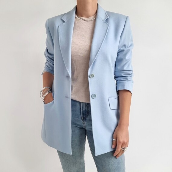 Baby blue ladies jacket discount