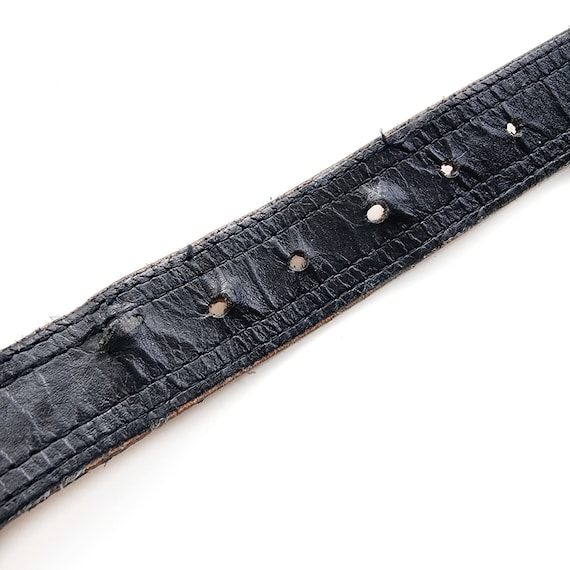 80's Vintage Black Leather Fancy Belt | Ladies Dr… - image 5