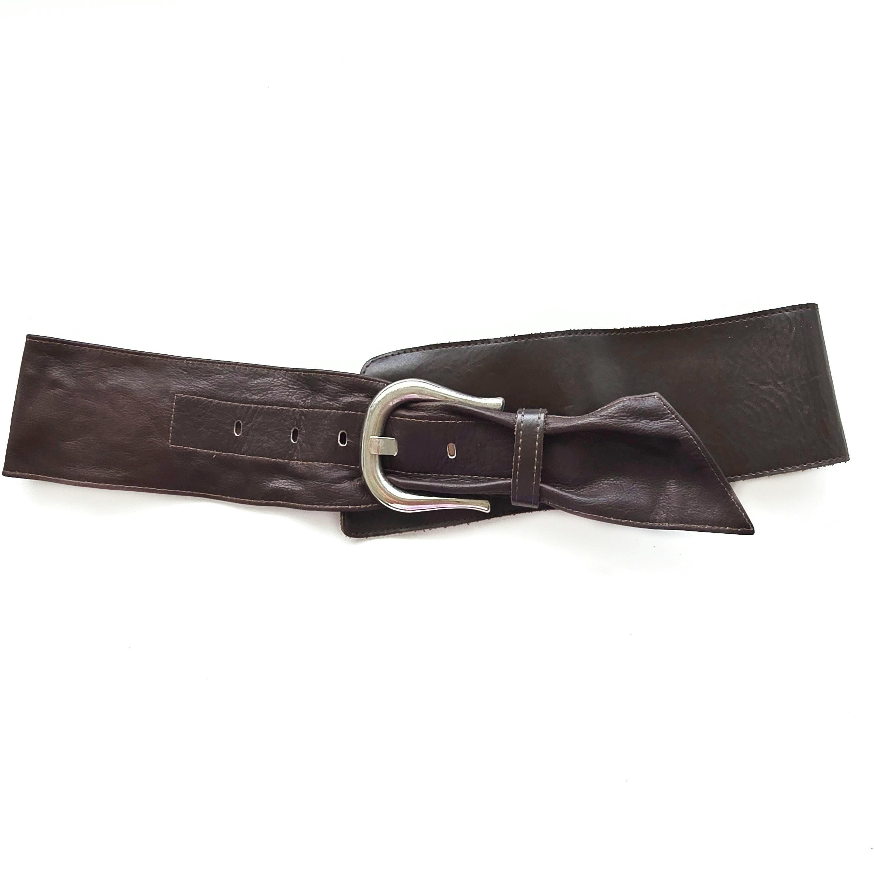 Avant Garde Braided Leather statement Belt Women Black Brown Croc edgy vintage Avant Garde Braided Leather statement Belt Women Black Brown  main image 2