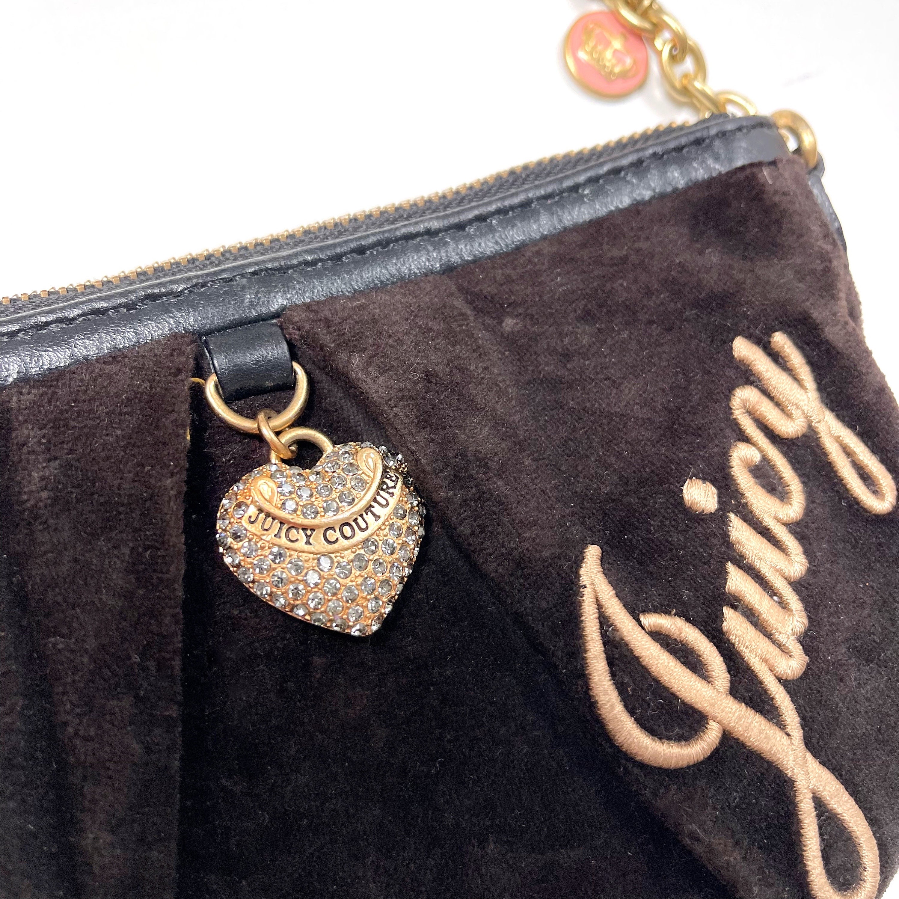 Y2K Vintage JUICY COUTURE Sparkly Mini Handbag | Small Brown Y2K Vintage JUICY COUTURE Sparkly Mini Handbag | Small Brown