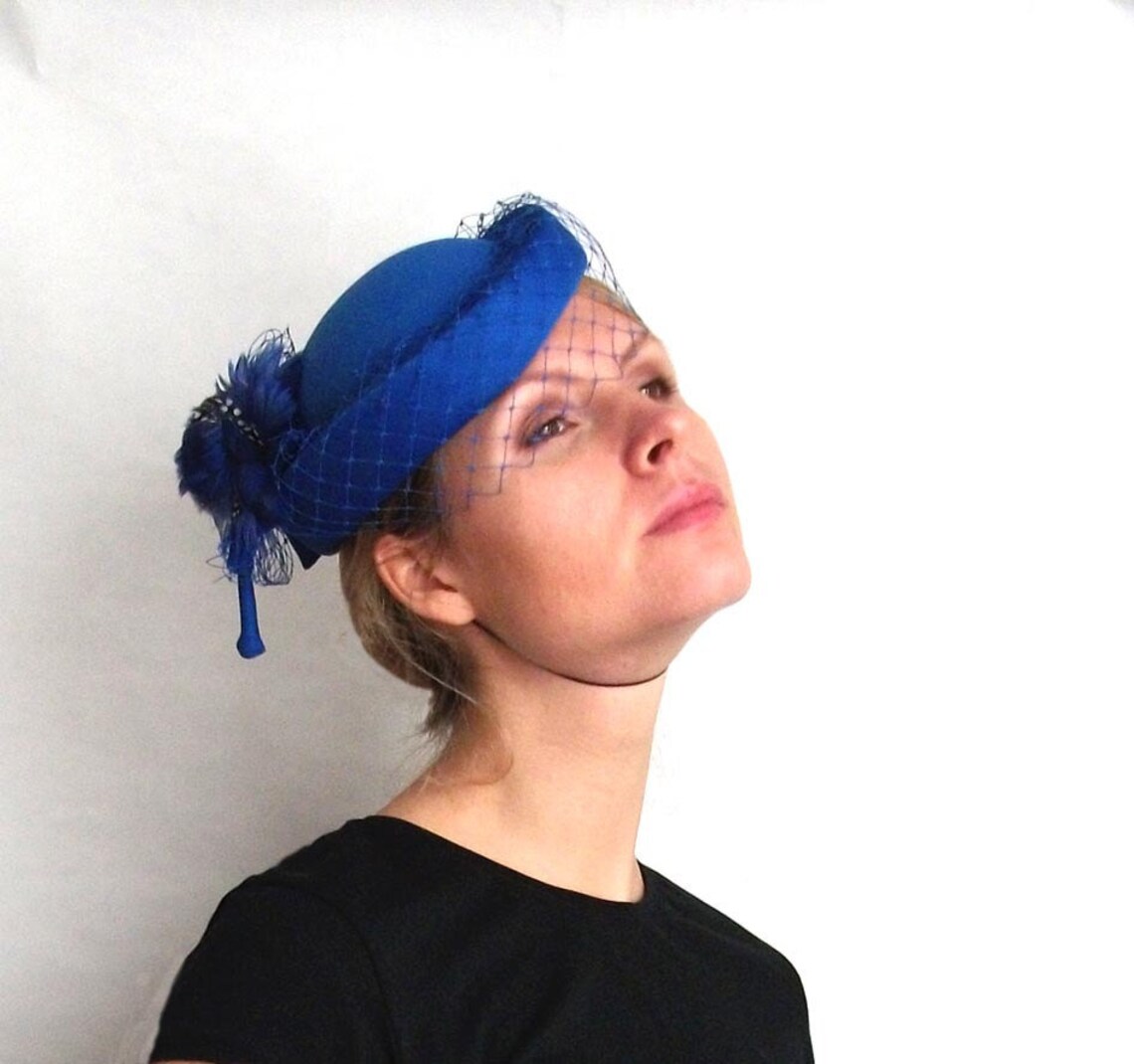 Cornflower Blue Hat / Fascinator Vintage Millinery Royal Etsy