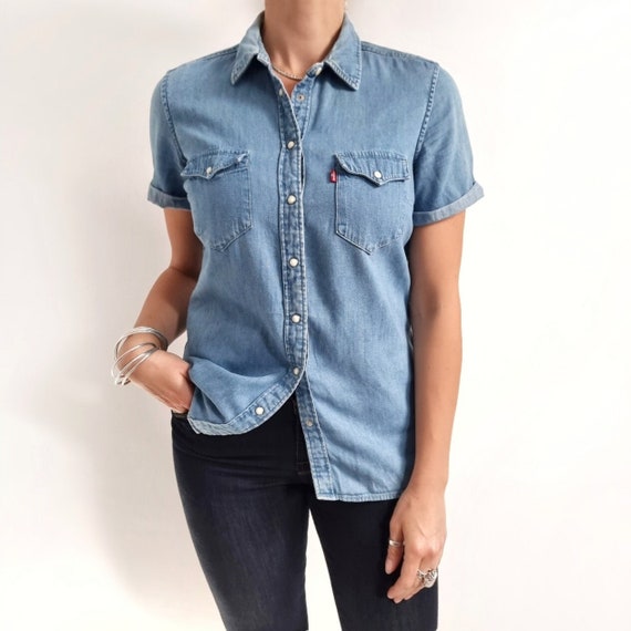 Levi's short best sale sleeve denim shirt