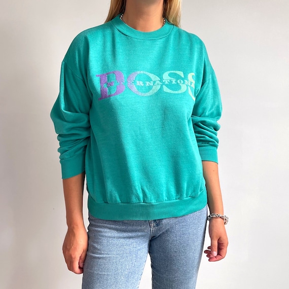 Vintage Hugo BOSS Turquoise Jumper | Casual Sport… - image 3