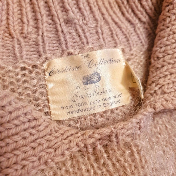 80's Vintage Mauve Mohair Ladies Wool Jumper // L… - image 2