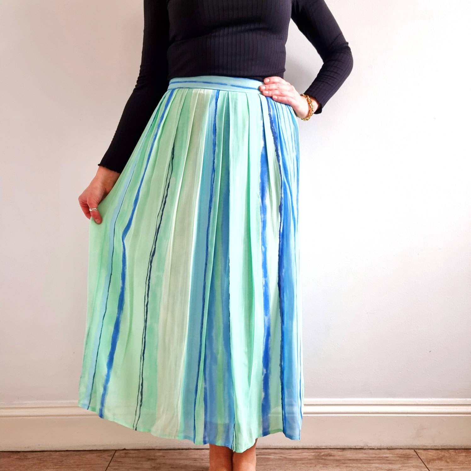 アーツ\u0026サイエンス 20SS BT long skirt Yarn stripe