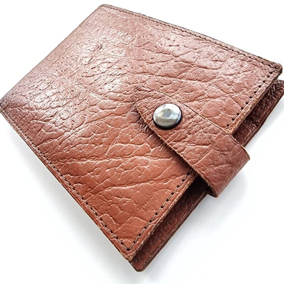 Portefeuille Ancien En Cuir Marron Femme – Années 1960, Original, Petite Usure