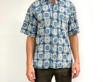 M 80s イタリア製 Abstract Print Rayon shirt M 80s イタリア製 Abstract Print Rayon shirt