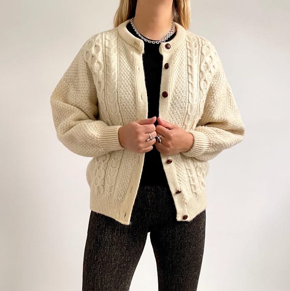 Vintage aren kint cardigan écru