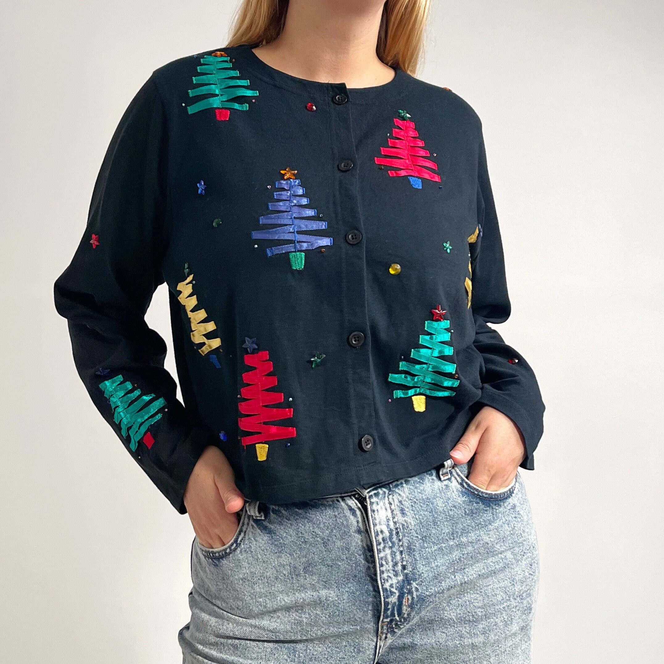 Womens Xmas Cardigan - Etsy