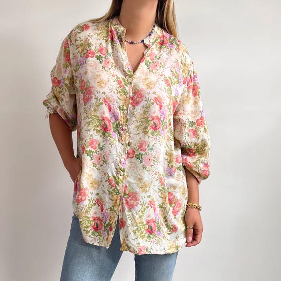 Blusa con estampado floral vintage de Topshop de los años 00
