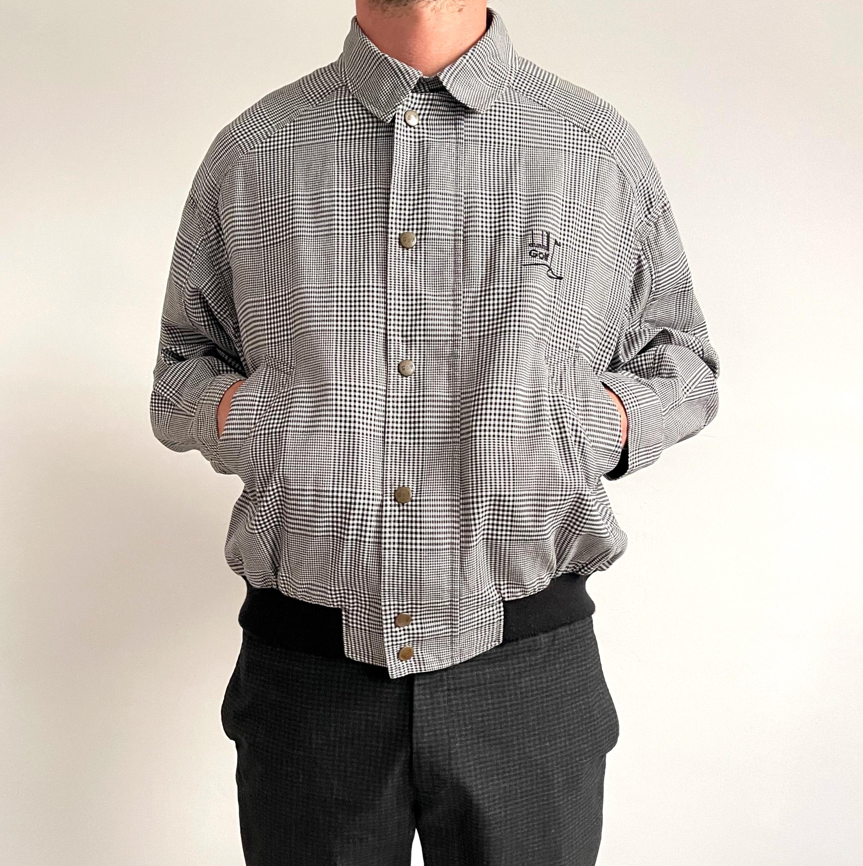 dunhill ジャケット XL Vintage Dunhill Black & White Check Men's Golf Jacket | Light