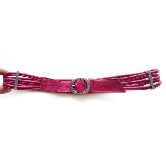 Giorgio Armani Pink, Cotton Leather Belt Buy Giorgio Armani Pink Women Belt Size:38 Online in India  main image 4
