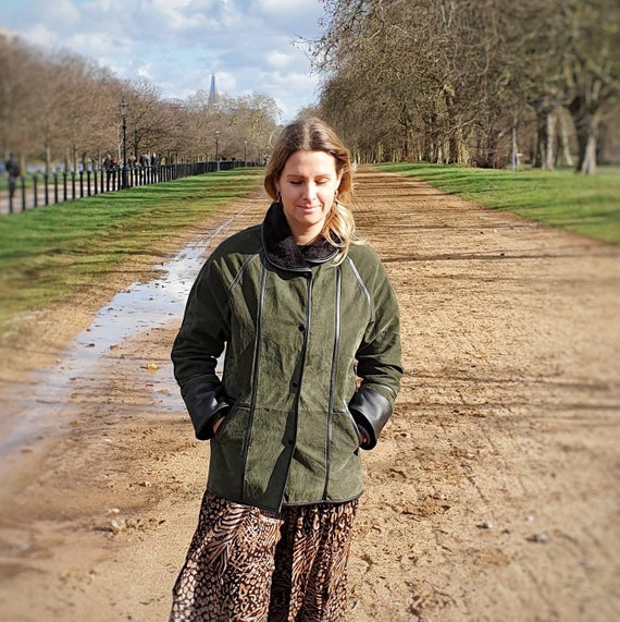 Vintage Green Suede Jacket