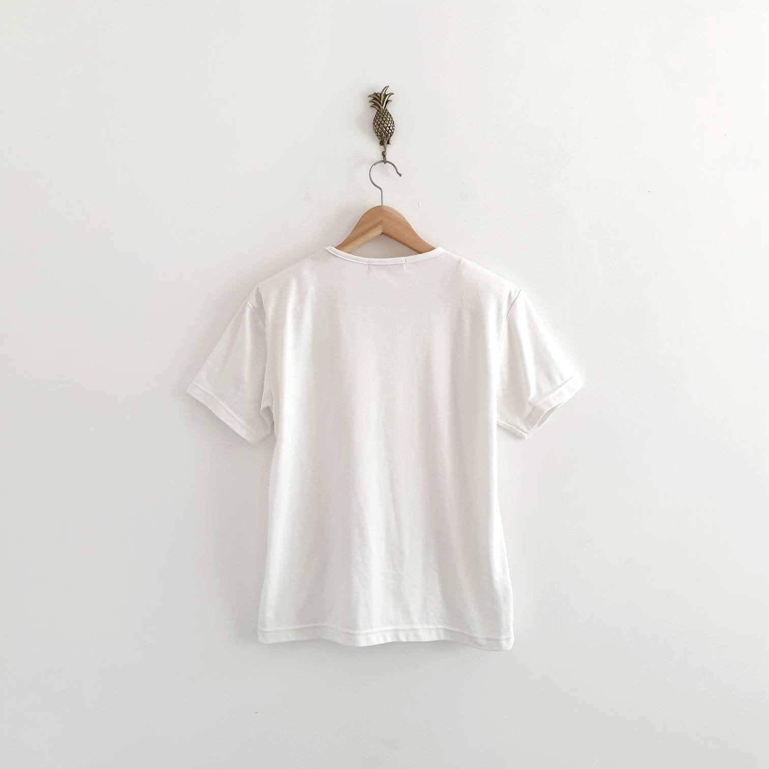 【AMBLER】 IAM Embroidered Short-Sleeved T-Shirt AS1222 90s Embellished White T-shirt - Etsy