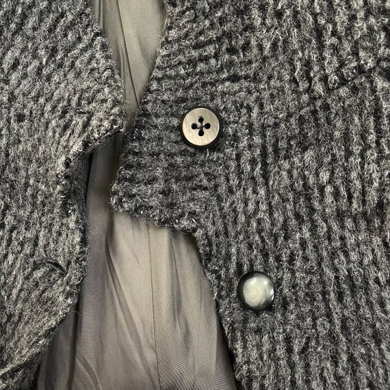 Vintage Ladies Midi Wool Coat in Dark Grey | Warm… - image 4