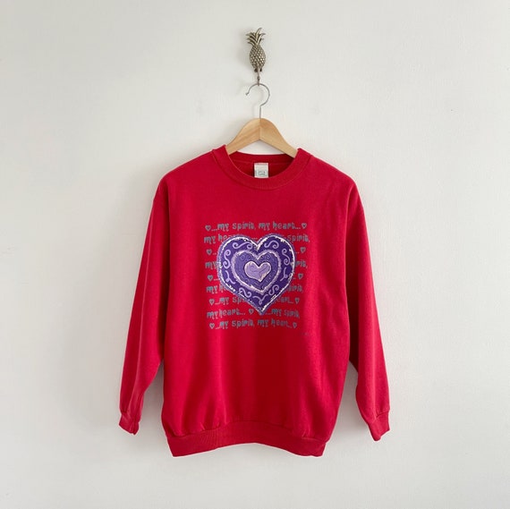 90s Red Heart Sweater - Gem