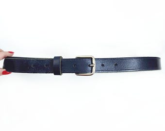 Genuine Vintage MAURI Alligator and Ostrich Navy Blue Grey Belt 30 Mauri mens ostrich - Gem main image 4