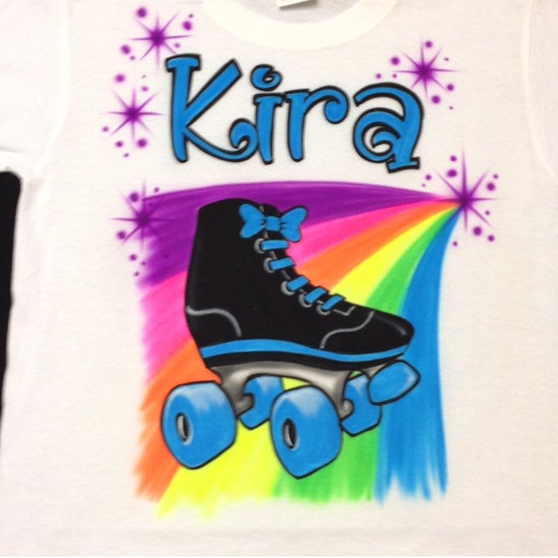 Airbrush Roller Skate Shirts Personalized with Name TShirt Etsy