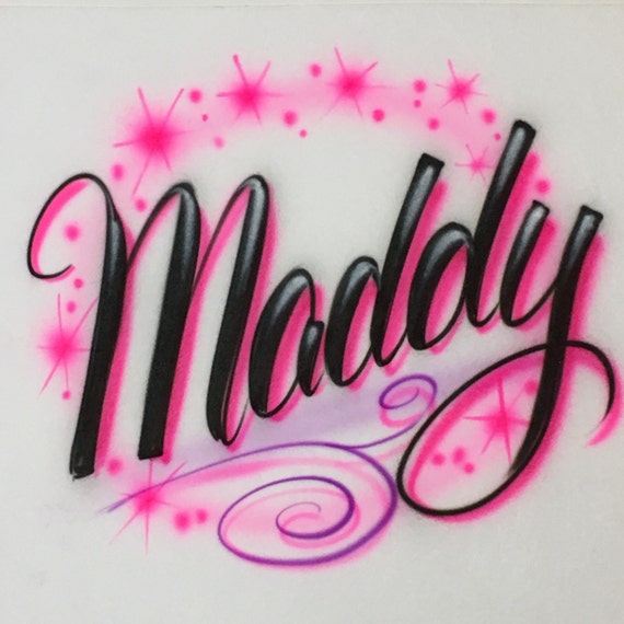airbrush pink name design