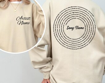 Custom Song Name Shirt, Custom Artist Name Shirt, Personalized Song Sweatshirt, Favorite Song Shirt, Music Player Shirt, Custom Rock Name