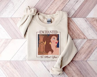 Enchanted To Meet You Shirt, Belle Princess Shirt, Vintage Disney World Shirt, Disney Princess Shirt, Magical Parks Shirt, Beast And Belle