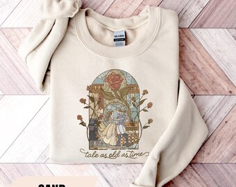 Bluza Tale As Old As Time, Bluza Disney Princess, Bluza Retro Piękna i Bestia, Bluza Księżniczka Belle, Wycieczka Disney Girl