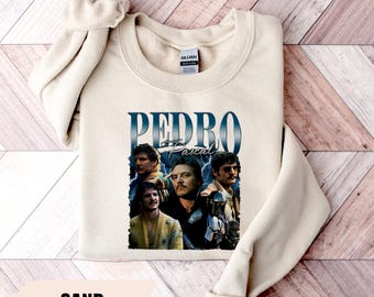 Retro Pedro Pascal Sweatshirt, 90s Pedro Pascal Vintage Hoodie, Pedro Pascal Merch, Pedro Pascal Fans Gift, Gifts For Friend, Movie Gift