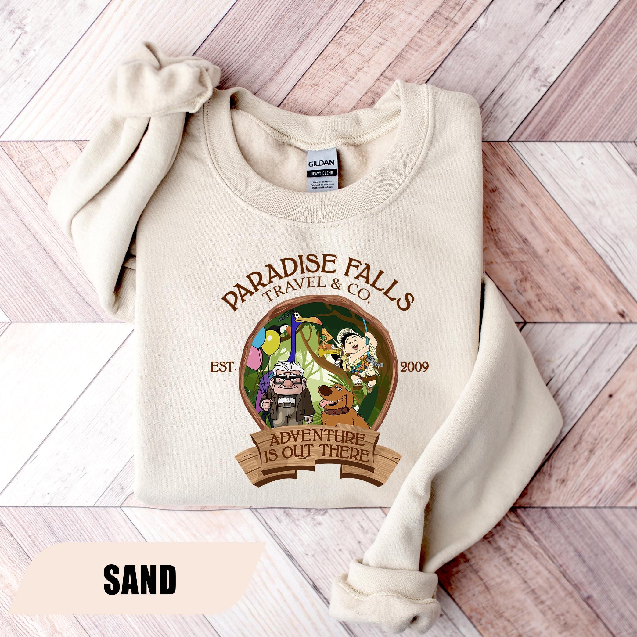 Paradise Falls Sweatshirt, Adventure is Out There Hoodie, Pixar Up Movies Sweatshirt, Up House Balloons, Carl Ellie Shirt, Travel Co Hoodie