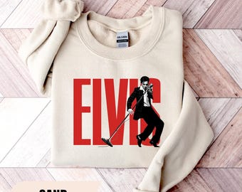 Elvis Presley Sweatshirt, King Of Rock Hoodie, Elvis Presley Merch, Elvis Presley Gift, Elvis Presley Fans, King Of Music, Music Crewneck