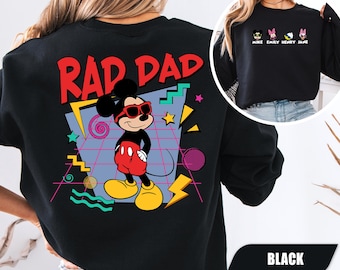 Sudadera personalizada Disney Rad Dad, regalo Disney personalizado para papá, sudadera Mickey Rad Dad, camiseta de cumpleaños para papá, camiseta Disney para el Día del Padre