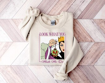 Camiseta de la Reina Malvada de los Villanos de Disney, Mira lo que me haces hacer, Viaje de chicas Disney, En mi época de los Villanos de Disney, Camiseta de Blancanieves, Villano de Disney