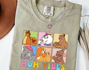 Maglietta Disney Mom Vibes, Maglietta con personaggi Disney, Maglietta Disney Mom, Maglietta Disney per la festa della mamma, Maglietta per la mamma, Regalo per la mamma Disney, Maglietta Disney da donna