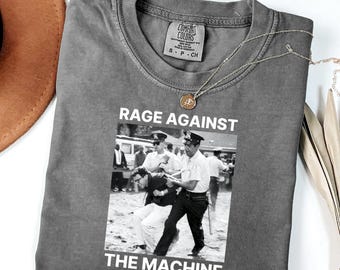 Bernie Sanders Shirt, Fight Oligarchy T-Shirt, Political Activism Shirt, 1963 Arrest Photo, Rage Against The Machine, Anti Trump Shirt