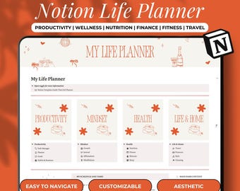 Ultimate Digital Life Planner 2025 | All-in-One Notion Dashboard for Productivity, Finance, Fitness & Goal Setting | ADHD-Friendly Template