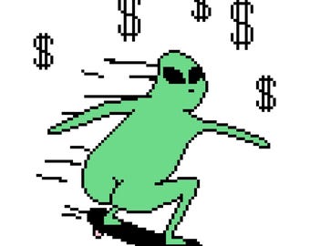 sk8erboi x-stitch pattern / funny cross stitch pattern / digital download