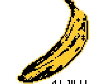 andy banany x-stitch pattern / andy warhol classic painting cross stitch pattern / digital download