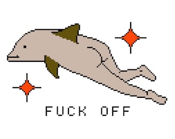 f**k off x-stitch pattern / funny cross stitch pattern / digital download